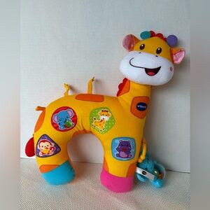 VTech Tummy Time Giraffe Discovery Pillow Plush Stuffed Animal Developmental